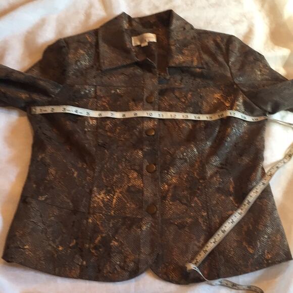 Erin London metallic corduroy button down jacket, small - Picture 6 of 9